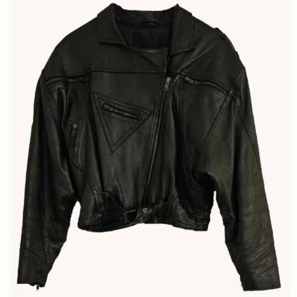 Vintage Leather Moto Bomber Jacket - 1 Of A Kind!